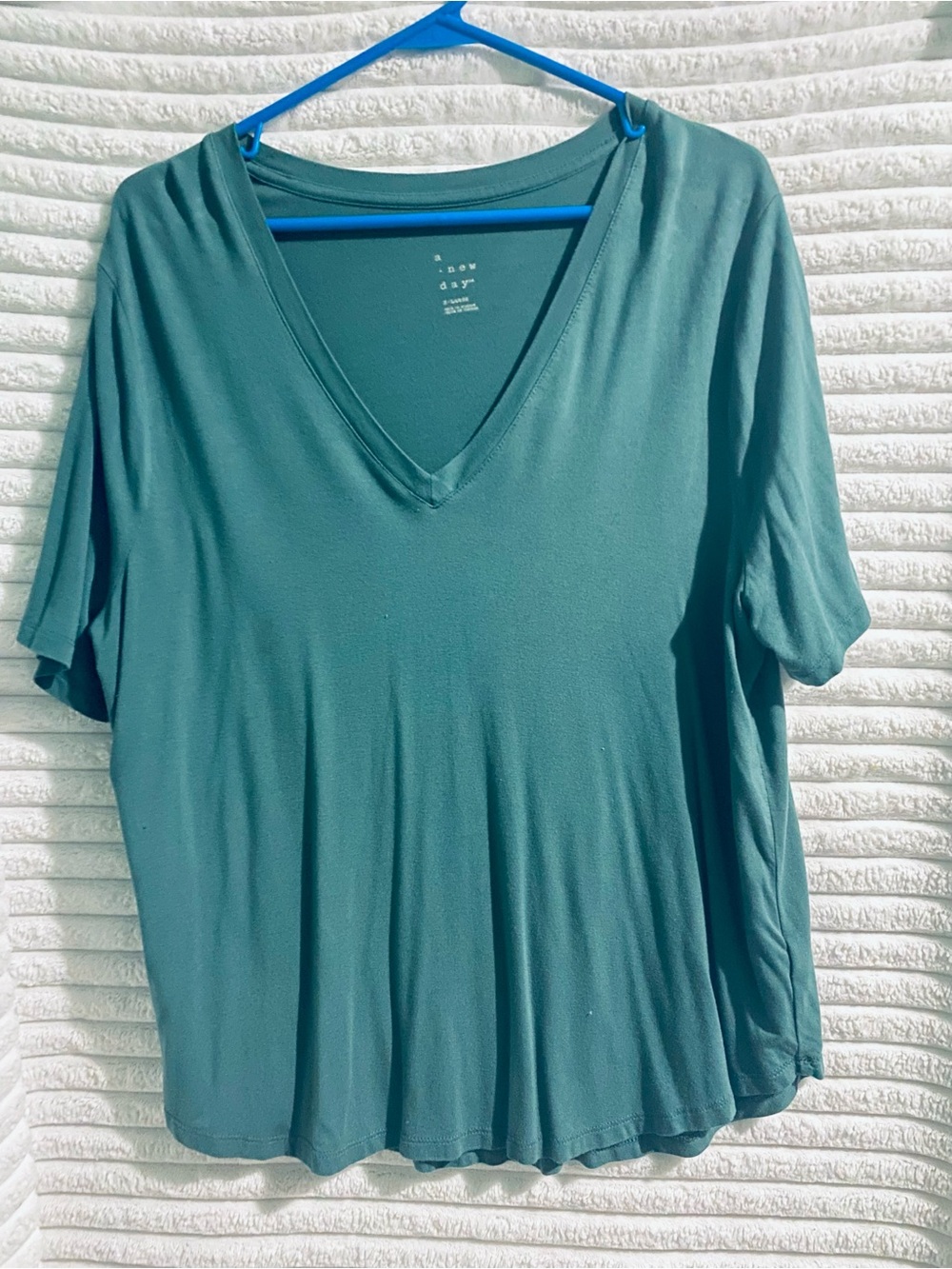 a new day Women's V-Neck Tee - Teal Green